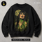 Green Slime Vampire Woman Halloween Print