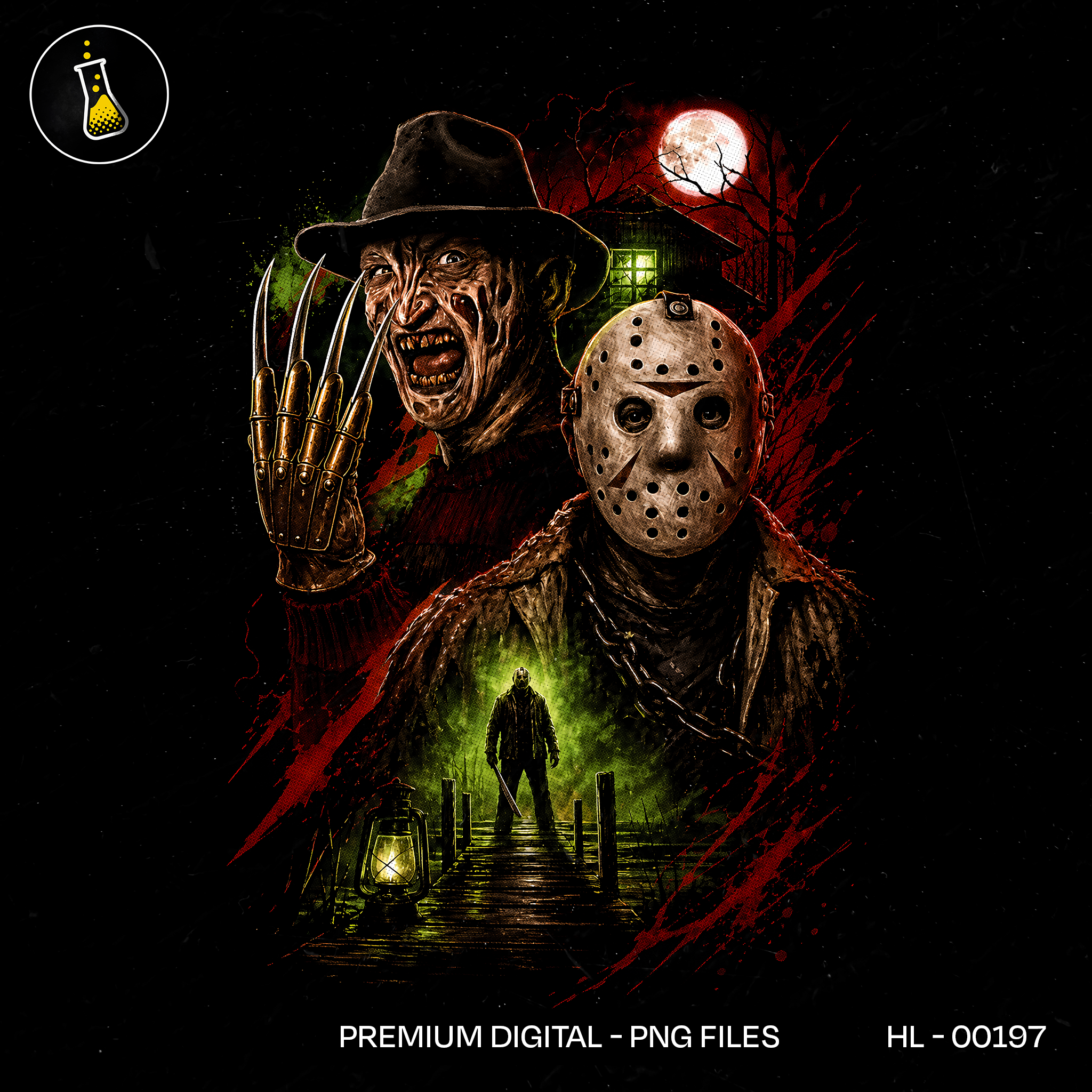 Freddy Krueger Vs Jason Halloween Print