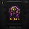 Green Monster Mask Kid Pumpkins Halloween Print