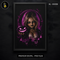 Gothic Doll Girl Purple Pumpkin Halloween Print