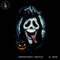 Ghost Face Mask Tongue Out Halloween Print