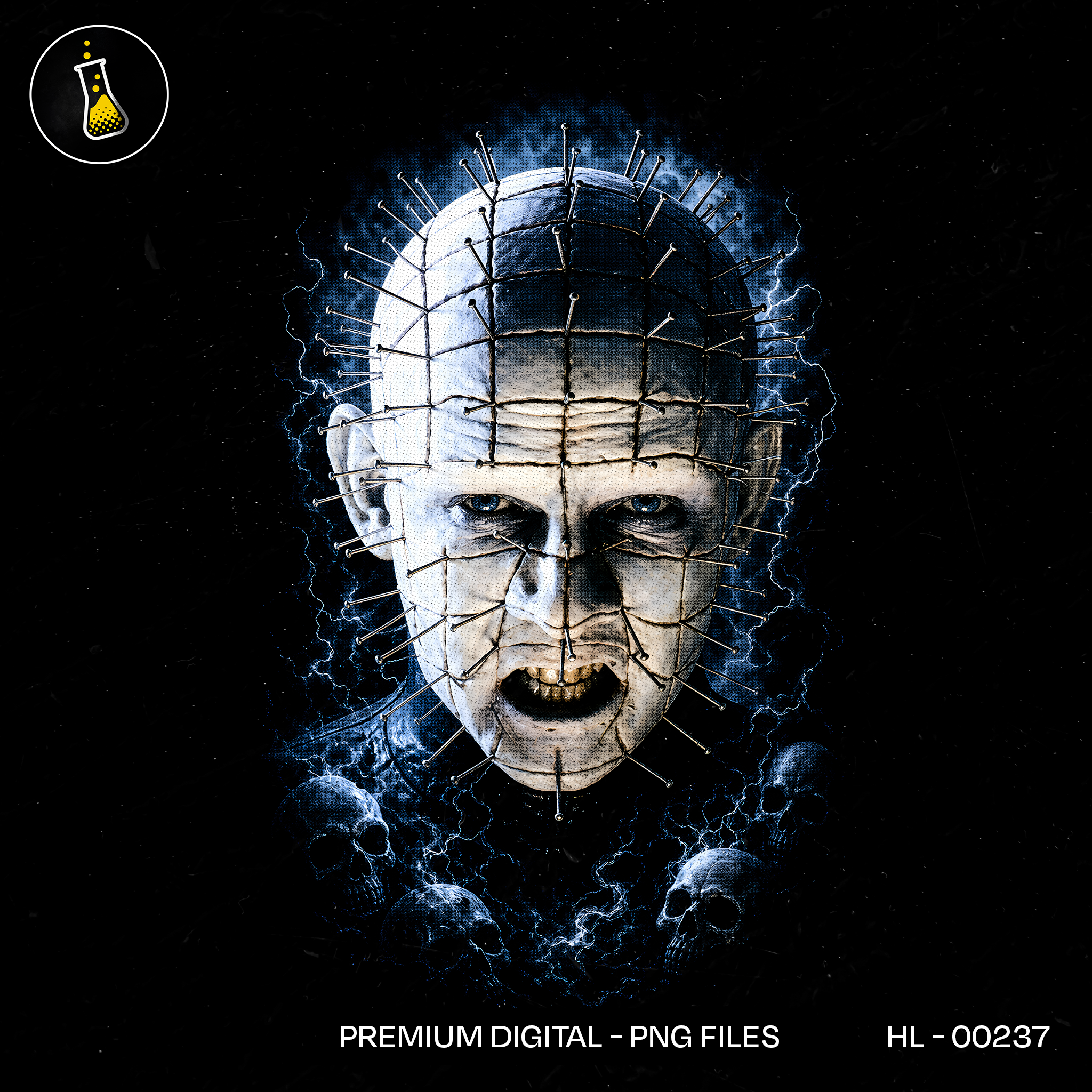 Pinhead Cenobite Nails Skulls Halloween Print