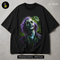 Purple Haired Ghoul Green Moon Halloween Print