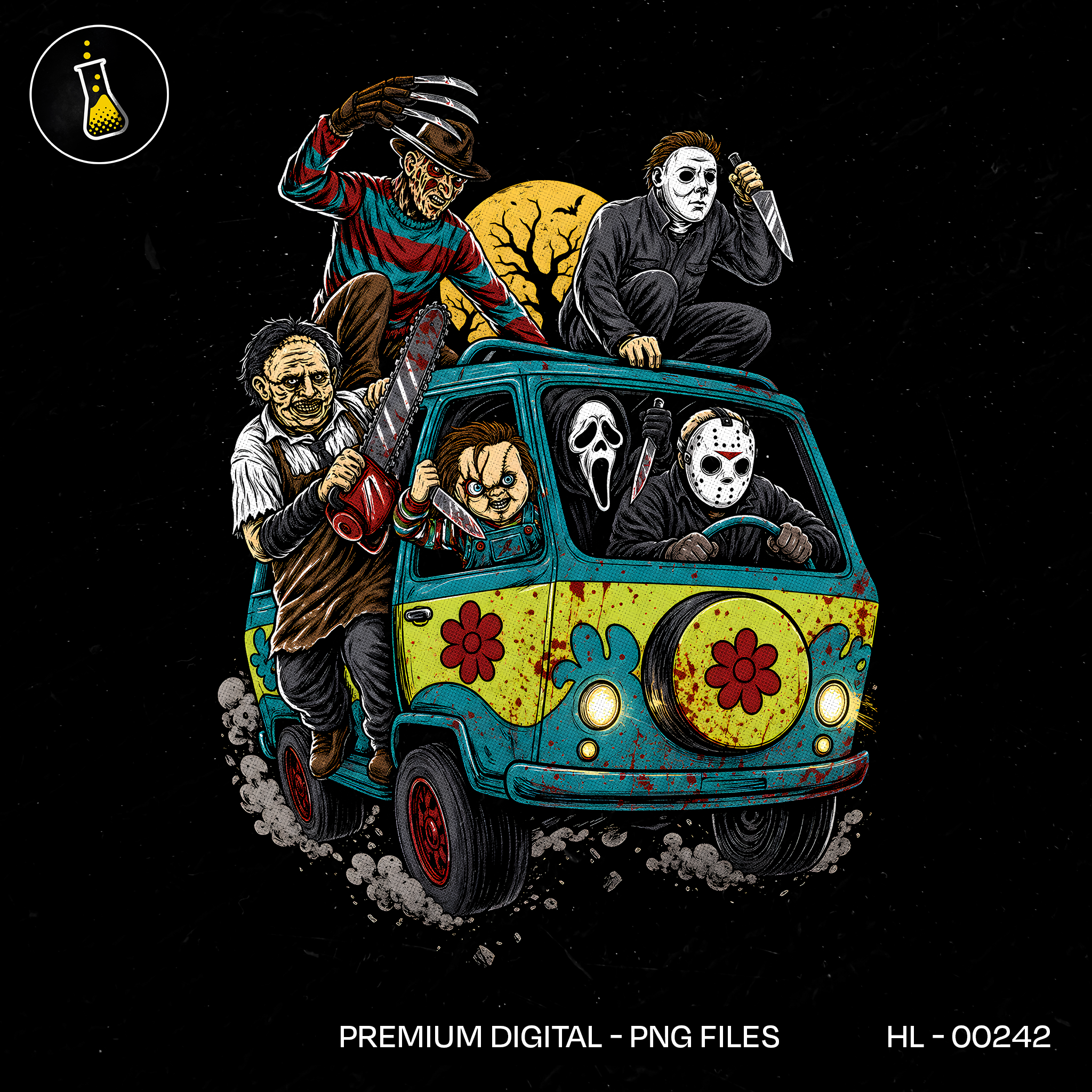 Slasher Villains Party Van Halloween Print