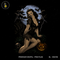 Vintage Pinup Witch Moon Pumpkin Halloween Print