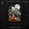 Scary Evil Clown Pumpkin Halloween Print