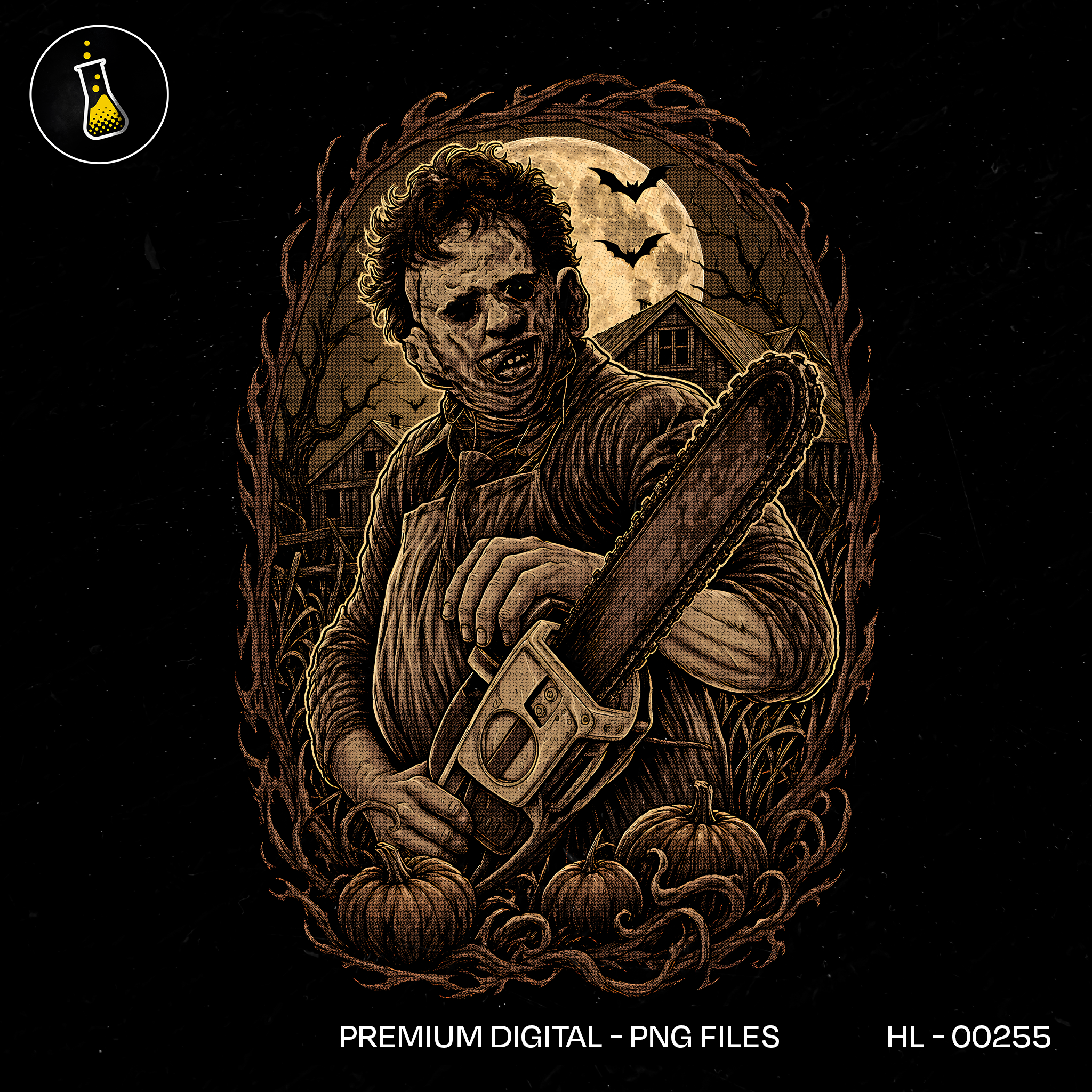 Leatherface Chainsaw Killer Halloween Print