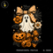 Cute Ghost Pumpkin Bows Halloween Print