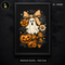 Cute Ghost Pumpkin Bows Halloween Print