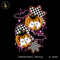 Cute Ghosts Pumpkins Checkered Halloween Print