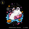 Cute Ghost Pool Float Drink Halloween Print