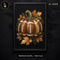 Cute Football Pumpkin Autumn Leaves Halloween Print