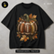 Cute Football Pumpkin Autumn Leaves Halloween Print
