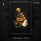 Cute Raccoon Cat Ghost Pumpkin Halloween Print
