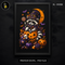 Cute Raccoon Witch Pumpkin Moon Halloween Print