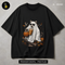 Cute Ghost Bear Coffee Pumpkin Halloween Print