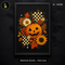 Retro Grunge Jack O Lantern Sunflower Print