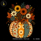 Patchwork Floral Pumpkin Bouquet Print