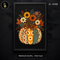 Patchwork Floral Pumpkin Bouquet Print