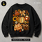 Cozy Fall Pumpkin Sweater Latte Print
