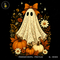 Lace Ghost Bow Pumpkin Daisy Print