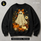 Lace Ghost Bow Pumpkin Daisy Print