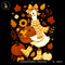 Cute Goose Pumpkin Harvest Basket Print