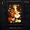 Cute Goose Pumpkin Harvest Basket Print