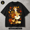 Cute Goose Pumpkin Harvest Basket Print