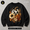 Spotted Cow Pumpkin Sunflower Rose Print