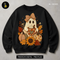 Cozy Fabric Ghost Pumpkin Latte Print