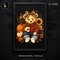 Cozy Teddy Bear Pumpkin Coffee Print