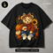Cozy Teddy Bear Pumpkin Coffee Print