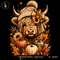 Cute Highland Cow Pumpkin Trio Print