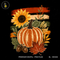 Retro Striped Sunflower Pumpkin Print