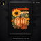 Retro Striped Sunflower Pumpkin Print
