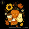 Cute Chibi Pumpkin Coffee Pie Print