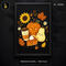 Cute Chibi Pumpkin Coffee Pie Print