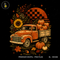 Retro Pickup Truck Pumpkin Harvest Print