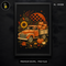 Retro Pickup Truck Pumpkin Harvest Print