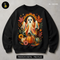 Retro Swirl Ghost Pumpkin Print