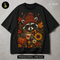 Heart Glasses Raccoon Autumn Coffee Print