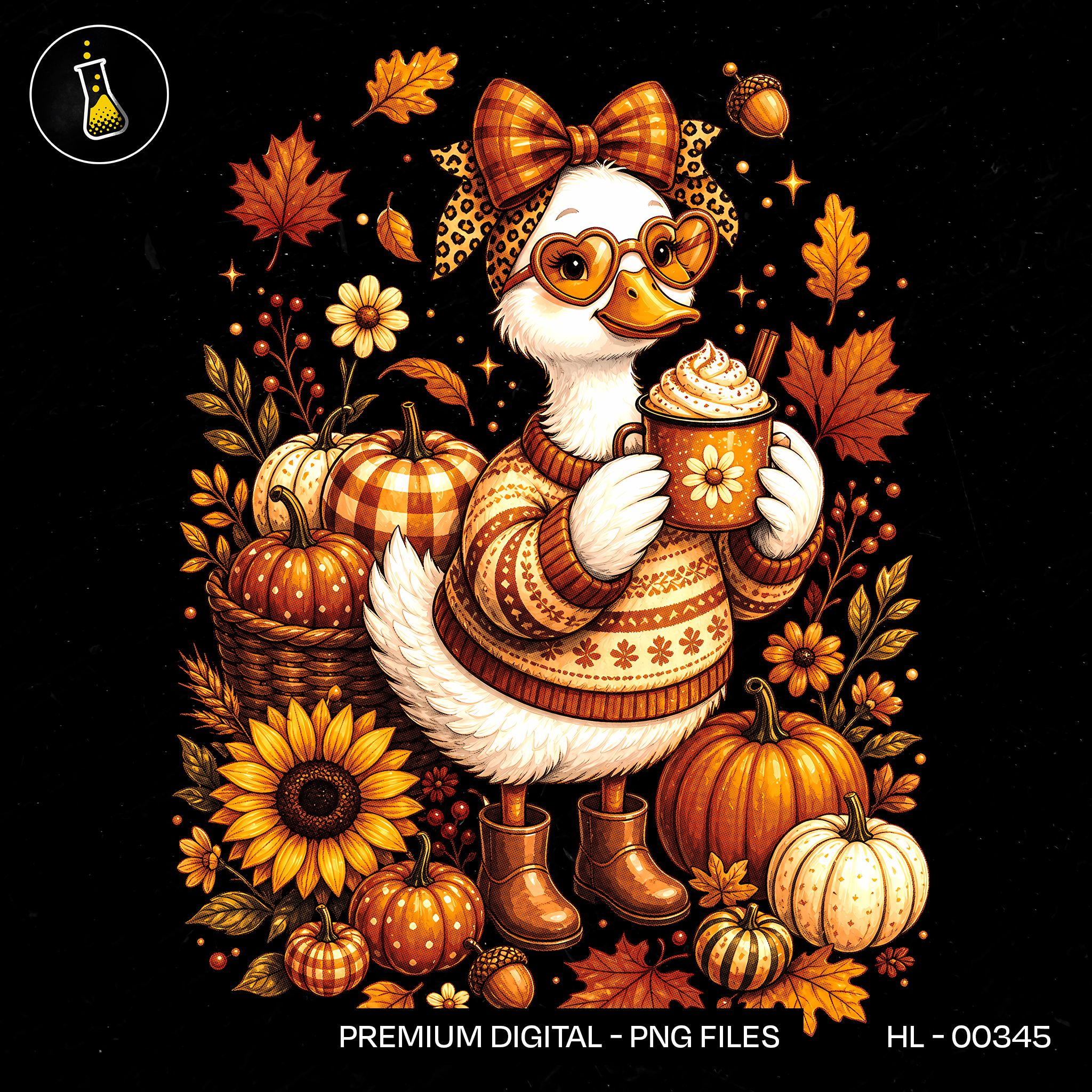 Cozy Goose Sunflower Boots Latte Print