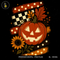 Polka Dot Stripe Jack O Lantern Print