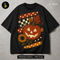 Polka Dot Stripe Jack O Lantern Print