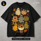 Cute Ghost Pumpkin Pattern Collage Print