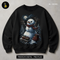 Menacing Snowman Night Sleigh Print