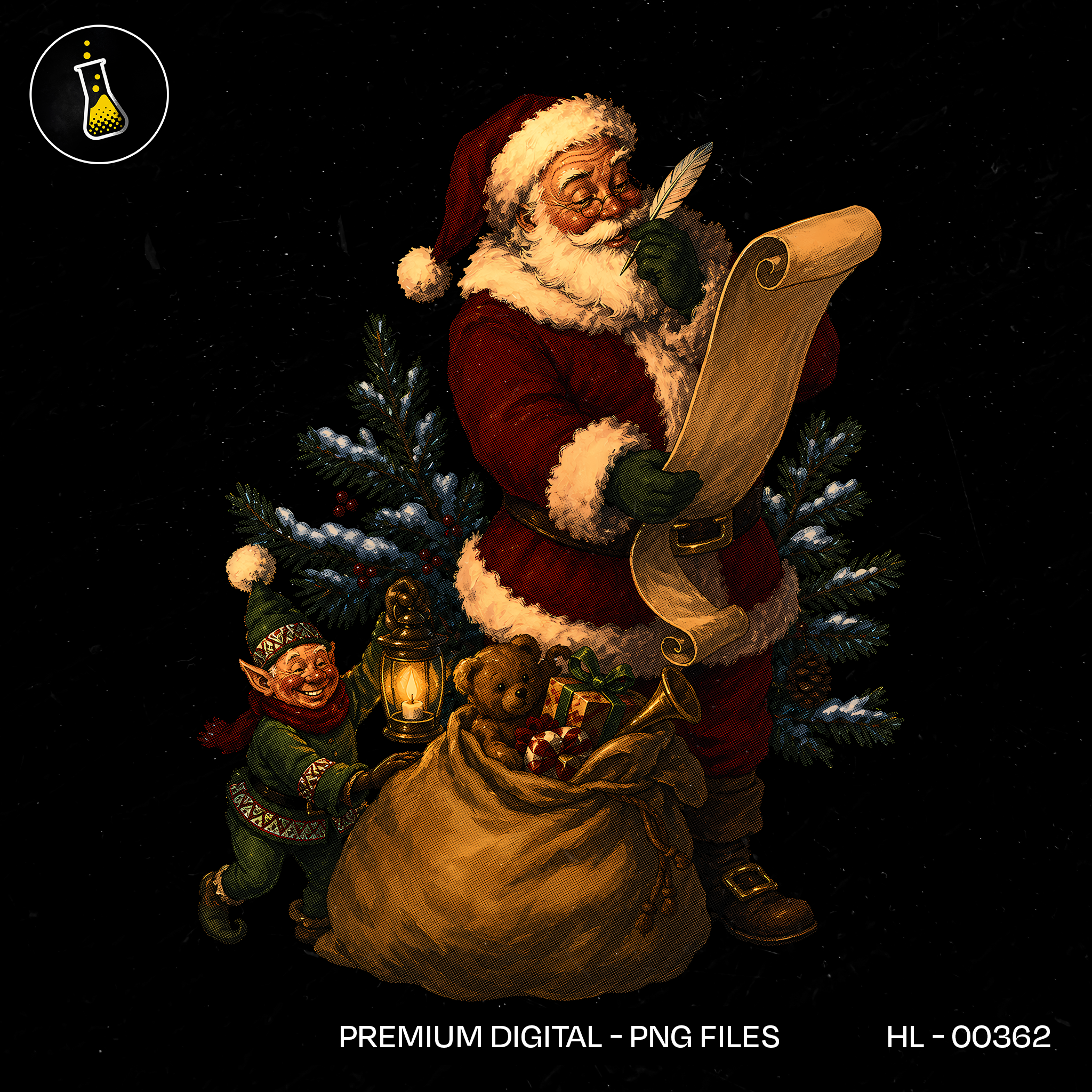 Santa Naughty List Elf Print