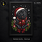 Black Pug Santa Hat Print