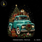 Vintage Teal Truck Tree Print